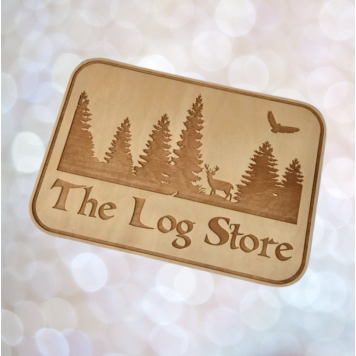 The Log Sore sign by Galloway Crafts