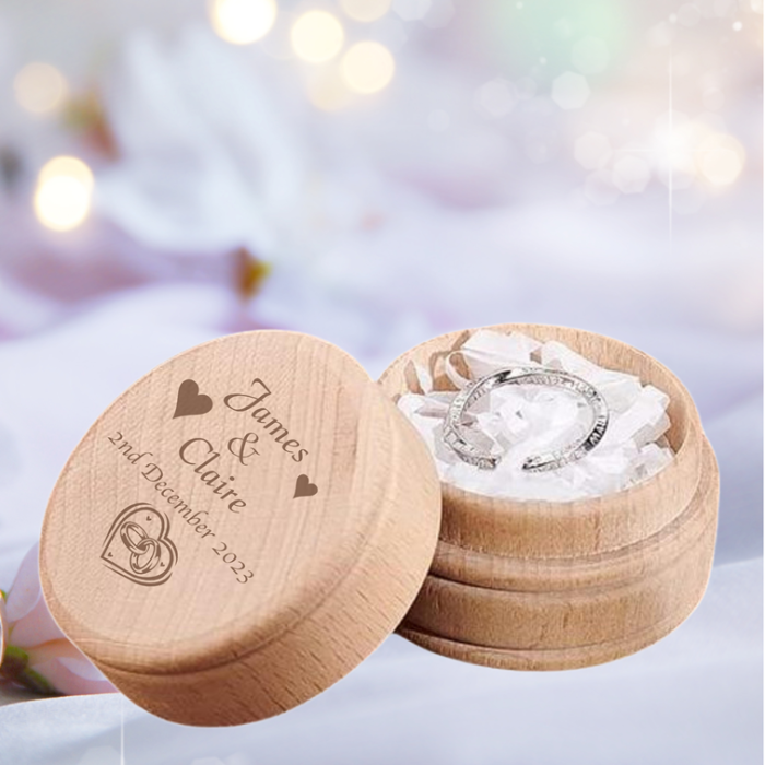 Custom Engraved Ring Box by Galloway Crafts