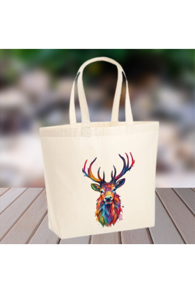 Higland Stag Design V1 Tote Bag by Galloway Crafts